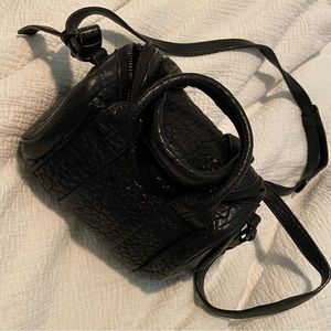 Alexander Wang Mini Rockie Leather Satchel Bag, Black EUC
